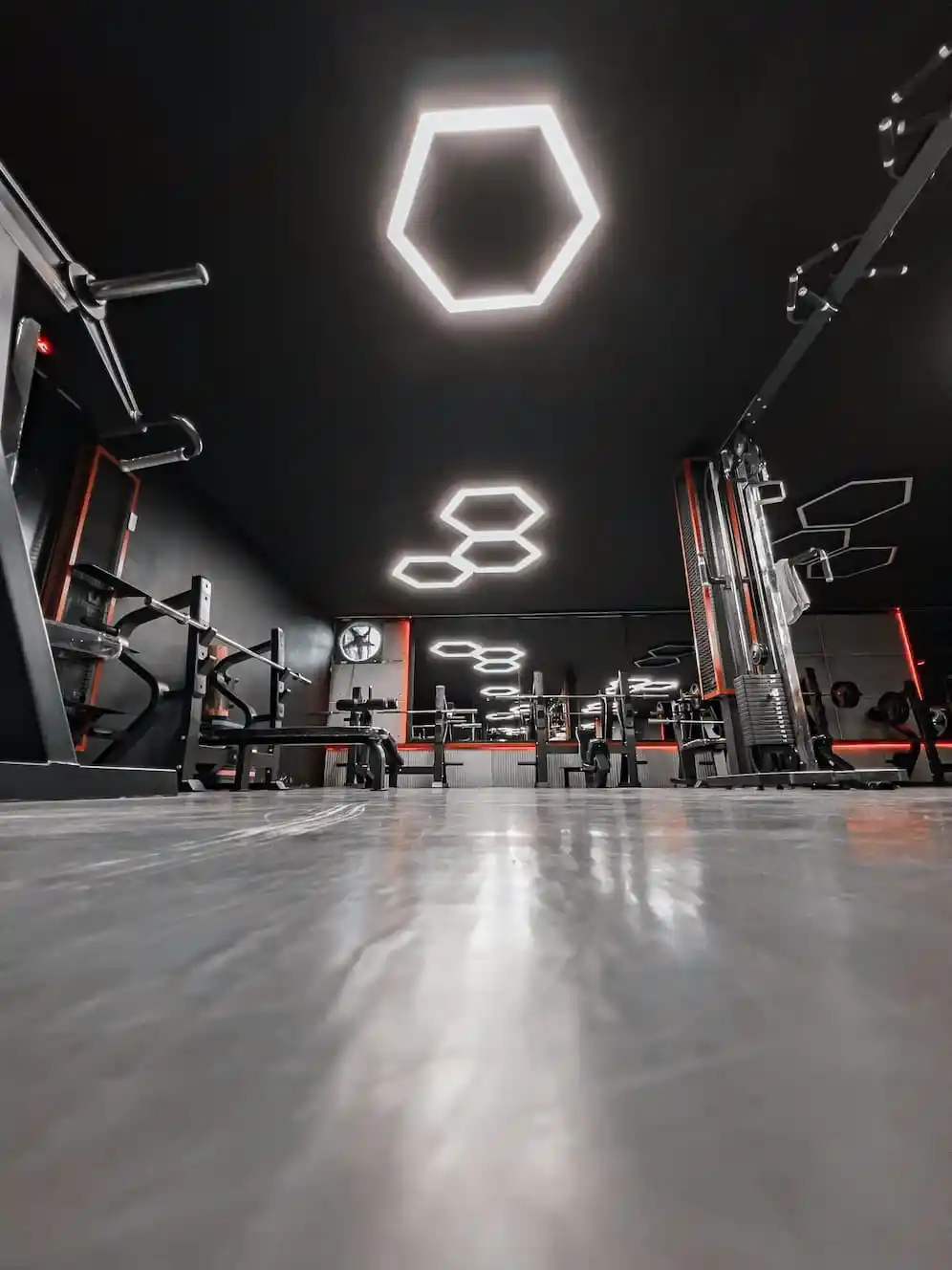 A gym with lots of floor space