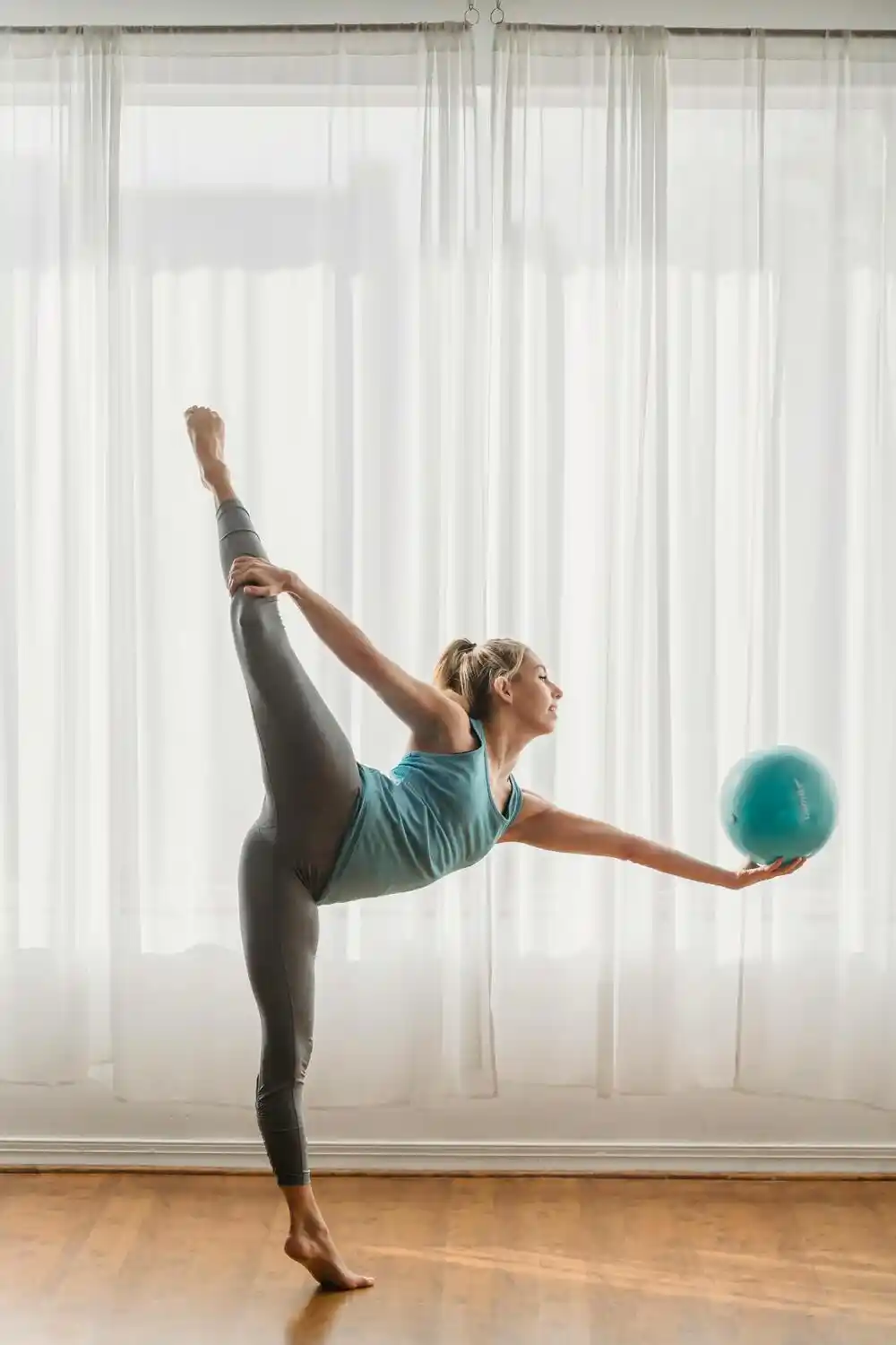 A woman performing a yoga pose